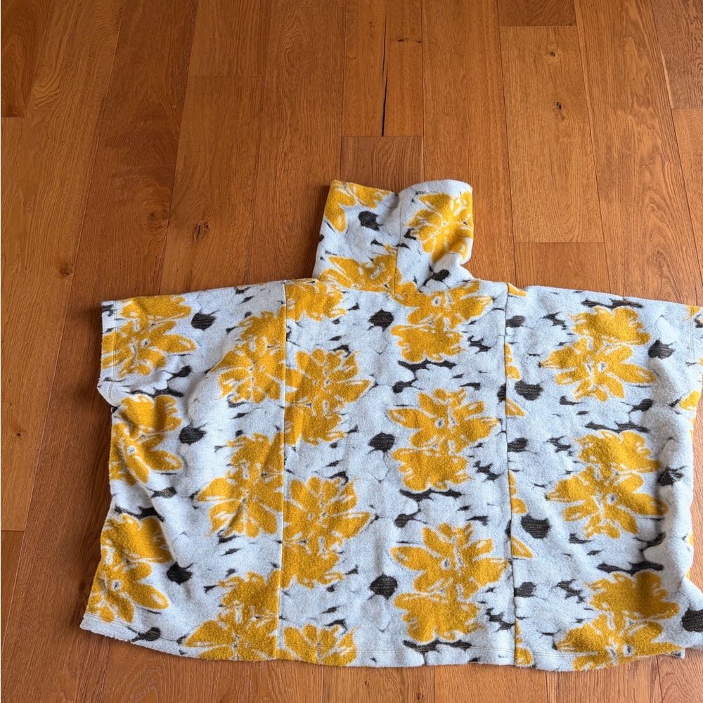 Anthropologie Yellow and Gray Floral Jacket
